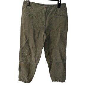 Theory Pants Womens 6 Utility Linen Barneys NY Collab lagenlook military minimal